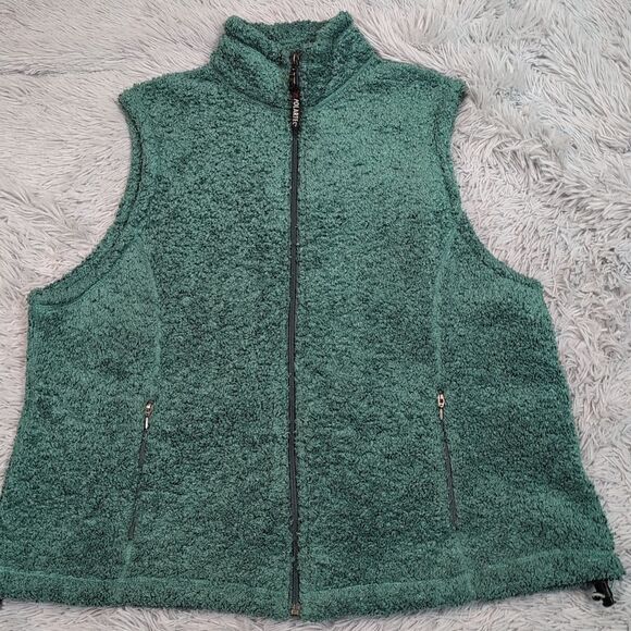 Cabela's Vest Womens 2XL Green Outdoors Gorpcore‎ Hiking Work Chore Polartec - Picture 1 of 11